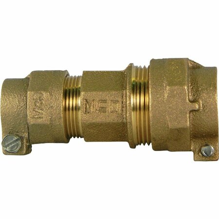 A Y MCDONALD 3/4 In. CTS x 1 In. CTS Brass Low Lead Connector 74758-22 C
